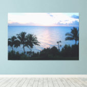 HANALEI HAWAII ZONSONDERGANG CANVASS PRINT (Insitu (Houten vloer))