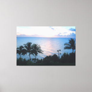 HANALEI HAWAII ZONSONDERGANG CANVASS PRINT