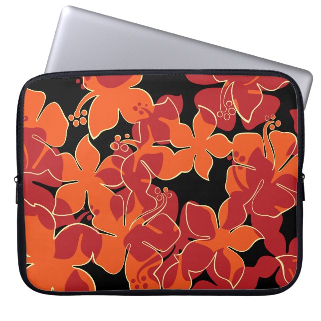 Hanalei Hawaiian Floral Neopree Wetsuit suit suit  Laptop Sleeve (Voorkant)