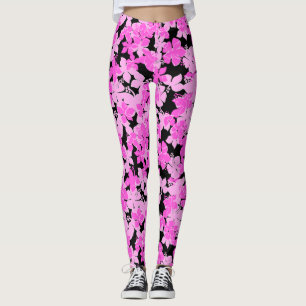 Hanalei Hawaiian Hibiscus Camo Floral Leggings