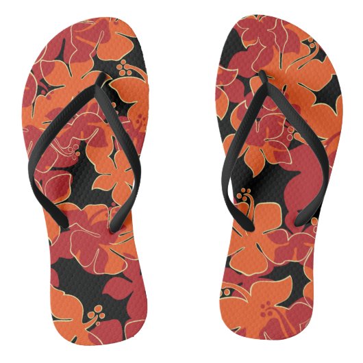 Hanalei Hawaiian Hibiscus Camo Floral Teenslippers (Voetbed)