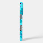 Hanalei Hawaiian Hibiscus Floral Blauwgroen Case-Mate iPhone Case (Achterkant / Rechts)