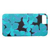 Hanalei Hawaiian Hibiscus Floral Blauwgroen Case-Mate iPhone Case (Achterkant (Horizontaal))