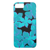 Hanalei Hawaiian Hibiscus Floral Blauwgroen Case-Mate iPhone Case (Achterkant)