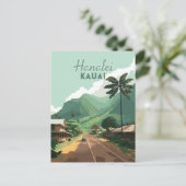 Hanalei Kauai Hawaii Bay Mountains Groen Briefkaart (Staand voorkant)