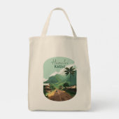 Hanalei Kauai Hawaii Bay Mountains Groen Tote Bag (Achterkant)