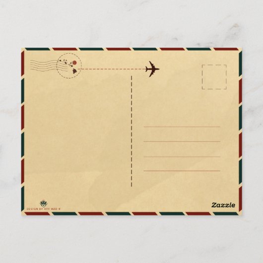 Hanalei Kauai Hawaii Retro Volcano Road, jaren 50 Briefkaart (Achterkant)