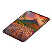 Hanalei Kauai Hawaii Retro Volcano Road, jaren 50 Magneet (Linkerzijde)