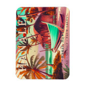 Hanalei Kauai Hawaii tropische zonsondergang palm  Magneet (Verticaal)