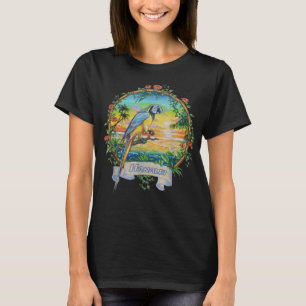 Hanalei, Kauai  Sunset Parrot Vacation Cop T-shirt