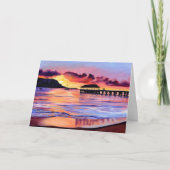 Hanalei Pier Sunset Card Kaart (Voorkant)