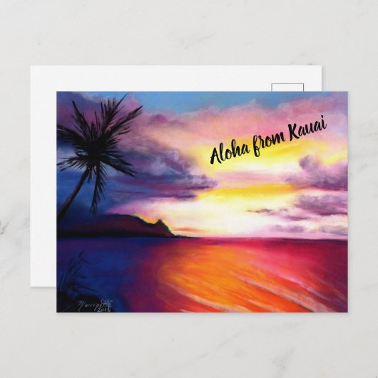 Hanalei Sunset Briefkaart (Voorkant / Achterkant)