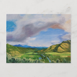 Hanalei Valley Hawaii Oil Painting Briefkaart