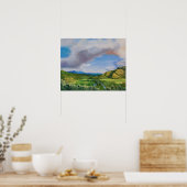 Hanalei Valley Hawaii Oil Painting Poster (Keuken)