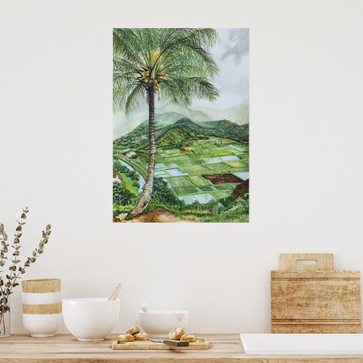Hanalei Valley Lookout Poster (Keuken)