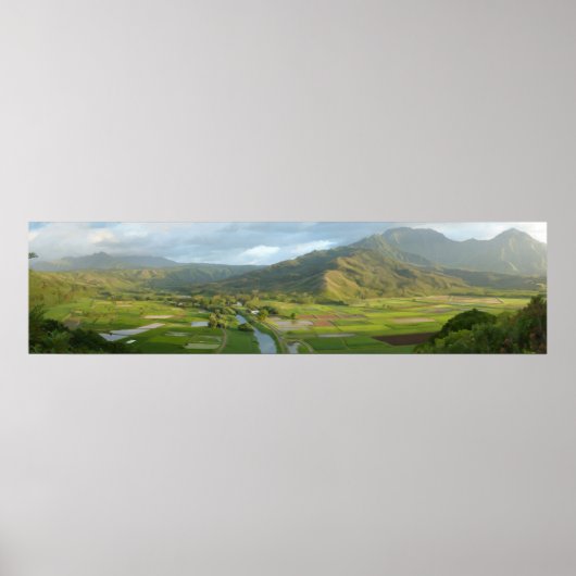 Hanalei Valley Panorama Poster (Voorkant)