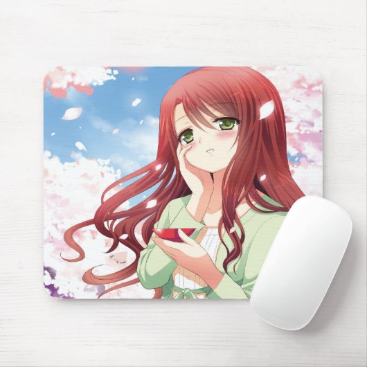 Hanami Anime Girl Mousepad Muismat (Met muis)