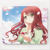 Hanami Anime Girl Mousepad Muismat (Voorkant)