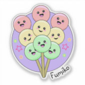 Hanami Dango Zoete Japanse Kawaii Voedsel Sticker (Voorkant)