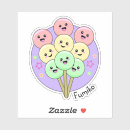 Hanami Dango Zoete Japanse Kawaii Voedsel Sticker