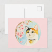 Hanami | Illustratie Japanse Cartoon — Kattenillus Briefkaart (Voorkant / Achterkant)