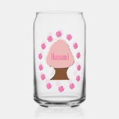 Hanami Japanse Cherry Tree Blikvorm Glas (Achterkant)