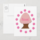 Hanami Japanse Cherry Tree Briefkaart (Voorkant / Achterkant)