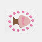 Hanami Japanse Cherry Tree Fleece Deken (Voorkant (Horizontaal))