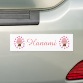Hanami Japanse Cherry Tree gepersonaliseerd Bumpersticker (Op auto)
