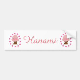 Hanami Japanse Cherry Tree gepersonaliseerd Bumpersticker