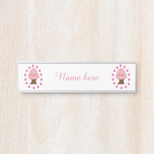 Hanami Japanse Cherry Tree gepersonaliseerd Deurbordje (Voorkant)