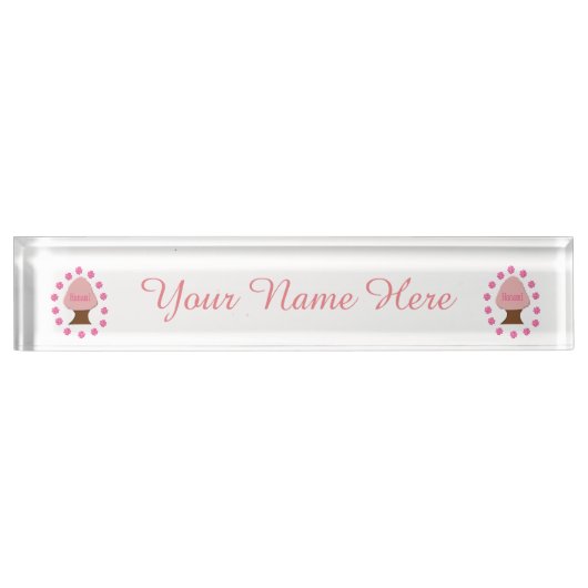 Hanami Japanse Cherry Tree gepersonaliseerd Naambordje (Voorkant)