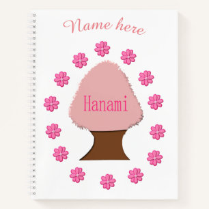 Hanami Japanse Cherry Tree gepersonaliseerd Notitieboek