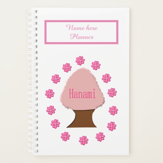 Hanami Japanse Cherry Tree gepersonaliseerd Planner (Voorkant)