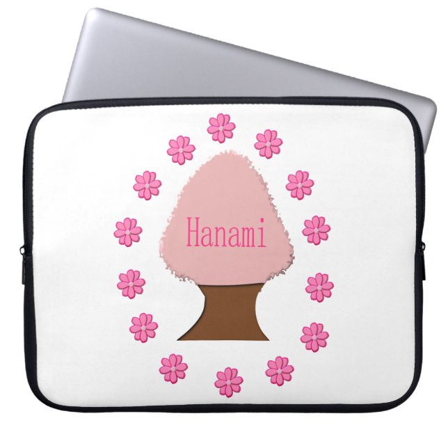 Hanami Japanse Cherry Tree Laptop Sleeve (Voorkant)