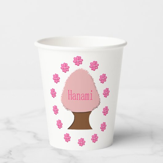 Hanami Japanse Cherry Tree Papieren Bekers (Voorkant)
