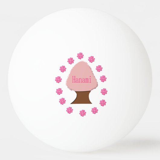 Hanami Japanse Cherry Tree Pingpongbal (Voorkant)
