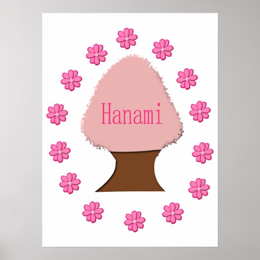 Hanami Japanse Cherry Tree Poster (Voorkant)