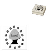 Hanami Japanse Cherry Tree Rubberstempel (Gestempeld)