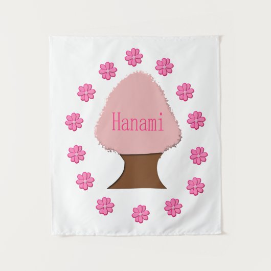 Hanami Japanse Cherry Tree Wandkleed (Voorkant)