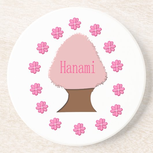 Hanami Japanse Cherry Tree Zandsteen Onderzetter (Voorkant)