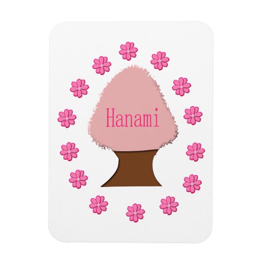 Hanami Japanse Kersenboom Magneet (Verticaal)