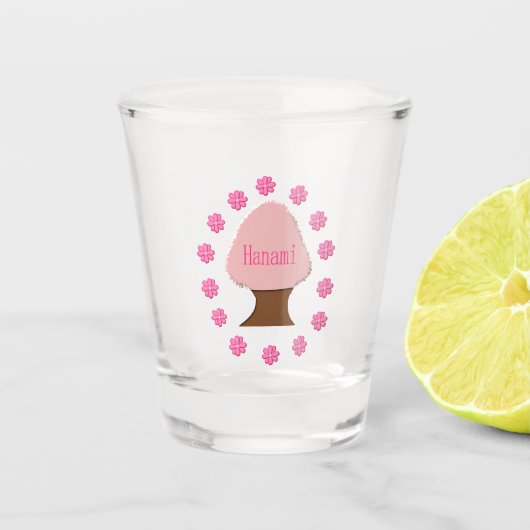 Hanami Japanse Kersenboom Shot Glas (Voorkant)
