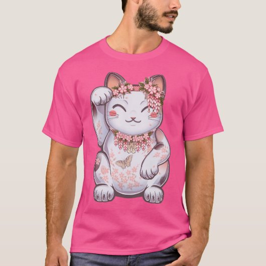 Hanami Maneki Neko Shun T-shirt (Voorkant)