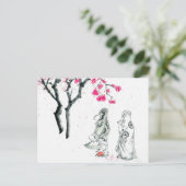 Hanami | Sakurbloemen kijken Briefkaart (Staand voorkant)