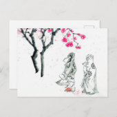 Hanami | Sakurbloemen kijken Briefkaart (Voorkant / Achterkant)