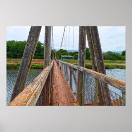 Hanapepe Hangbrug, Kauai, Hawaï Poster