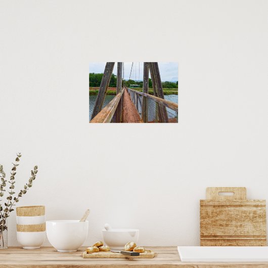 Hanapepe Swinging Bridge, Kauai, Hawaii Poster (Keuken)