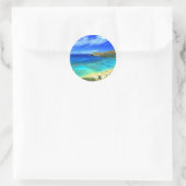 Hanauma Bay Beach Aloha! Ronde Sticker (Tas)