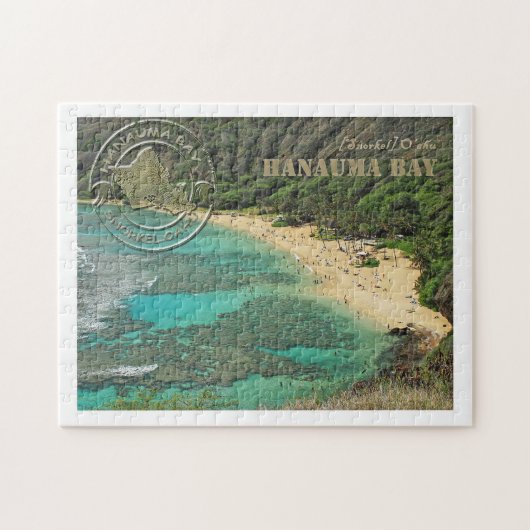 Hanauma Bay briefkaart printpuzzel Legpuzzel (Horizontaal)